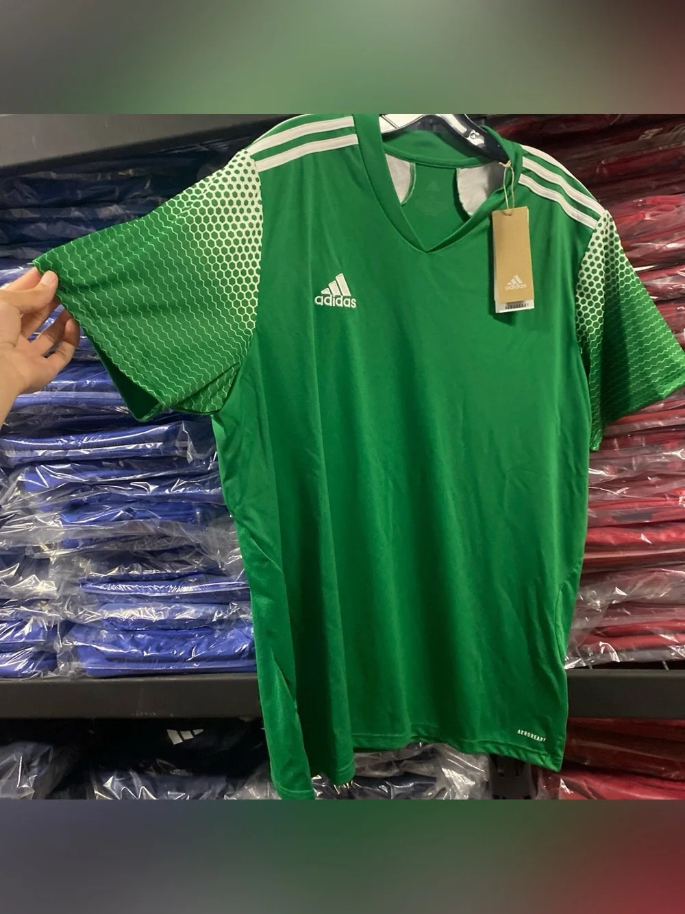 Adidas Regista 20 Soccer Jersey NWT Men’s XL Green White SS Aeroready FI4559